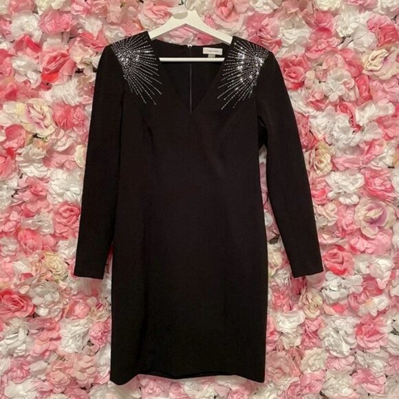 Calvin Klein Jeweled Sheath Dress Sz 10 - Picture 1 of 7